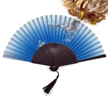 Load image into Gallery viewer, Free Shipping 1pcs Vintage Chinese Spun Silk Flower Printing Hand Fan Folding Hollow Carved Hand Fan Event & Party Supplies