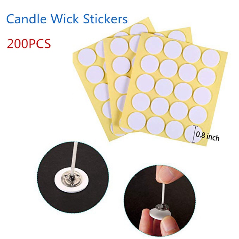 200pcs Super Strong Candle Wicks Glue Stickers For Holding Your Sustainer In Your Container